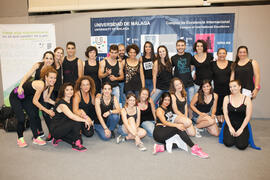 Foto de grupo. Gala del Deporte Universitario. Escuela Técnica Superior de Ingeniería de Telecomunicaciones. Junio de 2015
