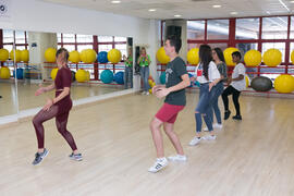Actividad deportiva durante las Jornadas de Puertas Abiertas de la Universidad de Málaga. Complejo Polideportivo Universitario. Abril de 2018