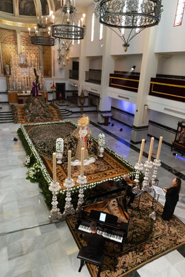 Actuación de Berna Perles en la Casa Hermandad de la Archicofradía del Paso y la Esperanza. Málaga. Marzo de 2021