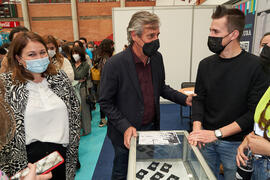 Natacha Rivas y José Francisco Murillo. Jornada de Puertas Abiertas de la Universidad de Málaga. Complejo Polideportivo Universitario. Marzo de 2022
