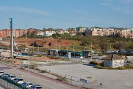 Obras en el Bulevar del Campus de Teatinos. Abril de 2021