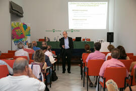 Conferencia de Eduard Escrich en el curso "El aceite de oliva, salud, cultura y riqueza de los pueblos mediterráneos". Cursos de Verano de la Universidad de Málaga. Vélez Málaga. Julio de 2018