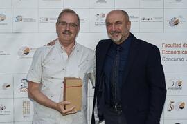 Félix García y Eugenio Luque. Homenaje al personal jubilado de la Facultad de Ciencias Económicas y Empresariales. Campus de El Ejido. Septiembre de 2022