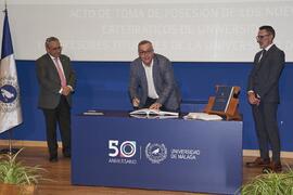 Toma de posesión de Iñaki Vadillo Pérez como catedrático del Área de Geodinámica Externa de la Universidad de Málaga. Toma de posesión de nuevos catedráticos y profesores titulares de la Universidad de Málaga. Paraninfo. Noviembre de 2023