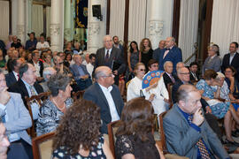 Nombramiento de Eugenio Chicano como miembro de la Real Academia de Bellas Artes de San Telmo. Salón de los Espejos, Ayuntamiento de Málaga. Septiembre de 2016
