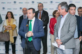 Intervención de José Luis Ruiz Espejo. Inauguración de las Jornadas de Puertas Abiertas de la Universidad de Málaga. Complejo Polideportivo Universitario. Abril de 2018