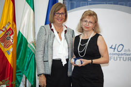 Homenaje a los jubilados y al personal que cumple 25 años de servicio en la Universidad de Málaga. Paraninfo. Octubre de 2012