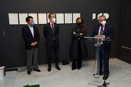 Intervención de José Ángel Narváez. Inauguración de la exposición "Why not Korea?". Edificio del Rectorado de la Universidad de Málaga. Enero de 2022