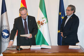 Toma de Posesión de Joaquín Quirante Sánchez como Director de la Inspección de Servicios de la Universidad de Málaga. Edificio del Rectorado.  Marzo de 2016