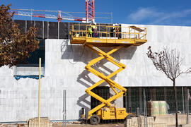 Obras del nuevo Pabellón de Gobierno. Campus de Teatinos. Diciembre de 2020