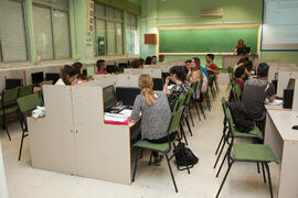 Aula de Informática. Facultad de Ciencias Económicas y Empresariales. Campus de El Ejido. Mayo de 2015