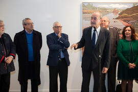 Francisco de la Torre en la inauguración de la exposición "Paisajes Andaluces", de Eugenio Chicano. Museo del Patrimonio Municipal. Diciembre de 2016