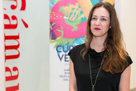 Maribel García Cantero en photocall. Curso "Transexualidad". Cursos de Verano de la Universidad de Málaga. Málaga. Julio de 2018