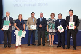 Entrega de distinciones en la gala del deporte de la Universidad de Málaga. Mayo de 2014