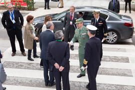 Llegada de autoridades. XXV Cumbre Hispano-Francesa. Edificio del Rectorado. Febrero de 2017