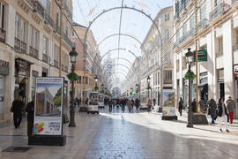 Exposición "La Universidad de Málaga del Siglo XXI". Calle Larios. Enero de 2017