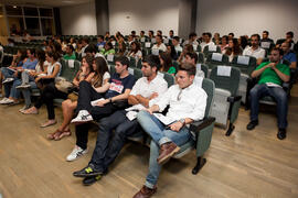Asistentes de la gala del deporte de la Universidad de Málaga. Facultad de Ciencias de la Educación. Mayo de 2014