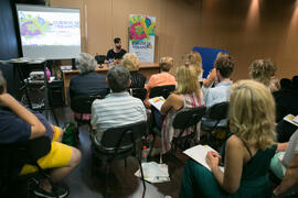 Conferencia de Manu Sánchez "El humor, un asunto muy serio". Curso de Verano "El humor en las artes escénicas". Marbella. Julio de 2018