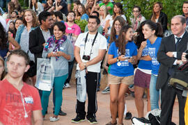Acto de bienvenida a los alumnos Erasmus de la Universidad de Málaga. Jardín Botánico. Octubre de 2013