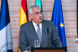 Intervención de Antonio Ramírez de Arellano en la Apertura del Curso Académico 2017/2018 de la Universidad de Málaga. Salón de actos de la Facultad de Turismo. Septiembre de 2017