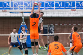 Partido masculino Universidad de Málaga - Universidad de Vigo. Campeonato de España Universitario de Voleibol. Complejo Polideportivo Universitario. Abril de 2018