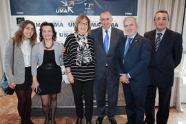 Foto de grupo tras el nombramiento de D. Juan José Sánchez Luque como Alumno de Honor de la Universidad de Málaga. AC Málaga Palacio. Febrero de 2015
