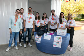 Voluntarios de Welcome to UMA. Bienvenida a los alumnos de intercambio internacional de la Universidad de Málaga. Jardín botánico. Octubre de 2017