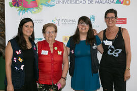 Grupo de voluntarias de la Asociación Debra-Piel de mariposa. Cursos de Verano de la Universidad de Málaga. Marbella. Julio de 2018