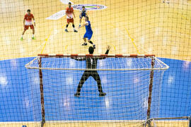 Partido Universidad Duisburg-Essen - Universidad de Marmara. Categoría masculina. Campeonato Europeo Universitario de Balonmano. Antequera. Julio de 2017