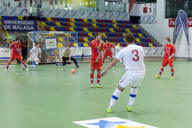 Partido Rusia contra República Checa. 14º Campeonato del Mundo Universitario de Fútbol Sala 2014 (FUTSAL). Antequera. Julio de 2014
