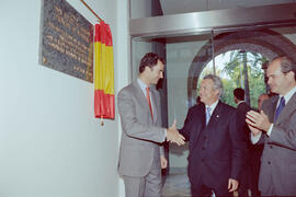 Inauguración del Rectorado por el príncipe Felipe. Málaga. Abril de 2002