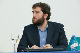 Moderador del debate electoral entre los candidatos a Rector de la Universidad de Málaga. Escuela Técnica Superior de Ingeniería Industrial. Noviembre de 2015