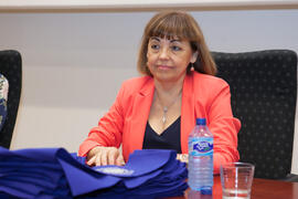 Isabel Morales Gil. Graduación y clausura del curso del Aula de Mayores de la Universidad de Málaga. Paraninfo. Junio de 2015