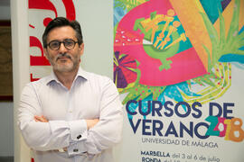 Julio Mayol en photocall. Curso "La medicina del futuro a debate". Cursos de Verano de la Universidad de Málaga. Málaga. Julio de 2018
