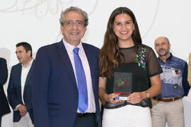 Entrega de trofeos en la Gala del Deporte Universitario 2017. Escuela Técnica Superior de Ingeniería de Telecomunicaciones. Junio de 2017
