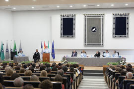 Investidura como Doctor "Honoris Causa" de Antonio Soler por la Facultad de Filosofía y Letras de la Universidad de Málaga. Paraninfo. Junio de 2016