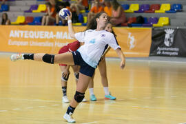 Partido Universidad de Akdeniz - Universidad de Málaga. Categoría femenina. Campeonato Europeo Universitario de Balonmano. Antequera. Julio de 2017