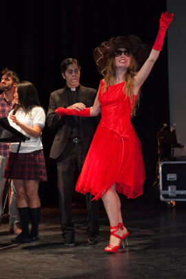 Ensayos para la Gala Inaugural de la XXIV edición de Fancine de la Universidad de Málaga. Teatro Cervantes. Noviembre de 2014