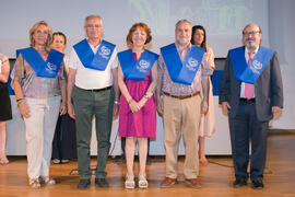 Imposición de becas. Graduación y clausura del curso del Aula de Mayores de la Universidad de Málaga. Campus de Teatinos. Junio de 2018