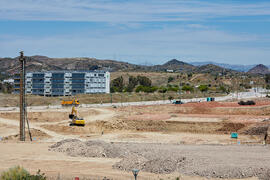 Inicio de las obras de la nueva Facultad de Turismo. Campus de Teatinos. Abril de 2021