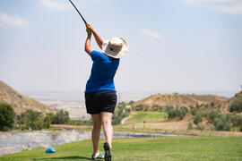 Jugadora de la Universidad Toulouse Capitole. Campeonato Europeo de Golf Universitario. Antequera. Junio de 2019