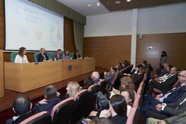 Mesa presidencial. I Premios del Aula de Economía y Deporte de la Universidad de Málaga. Edificio del Rectorado. Febrero de 2024