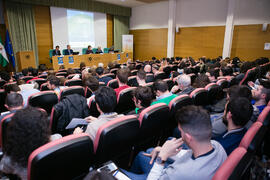 Mesa 3: "La perspectiva de las personas (físicas y jurídicas)". Jornada "Brexit y Gibraltar. Un reto con oportunidades conjuntas". Edificio del Rectorado. Febrero de 2017