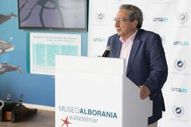 José Ángel Narváez. Presentación del I curso de verano "Mares de Andalucía". Puerto de Málaga. Julio de 2018