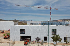 Obras del nuevo Pabellón de Gobierno. Campus de Teatinos. Mayo de 2021
