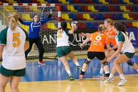 Partido Radboud University Nijmegen - Universidad de Valencia. Categoría femenina. Campeonato Europeo Universitario de Balonmano. Antequera. Julio de 2017