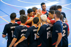 Partido Universidad de Split - Universidad de Montpellier. Categoría masculina. Campeonato Europeo Universitario de Balonmano. Antequera. Julio de 2017