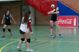 Partido femenino Universidad de Málaga - Universidad de A Coruña. Campeonato de España Universitario de Voleibol. Complejo Polideportivo Universitario. Abril de 2018
