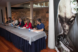 Intervención de José Ángel Narváez. Presentación de la XXV edición del Fancine. Edificio del Rectorado. Octubre de 2015