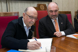 Cristóbal Montoro y Eugenio Luque. XII Jornadas Andaluzas de Enseñanza de Economía. Facultad de Ciencias Económicas y Empresariales. Febrero de 2019